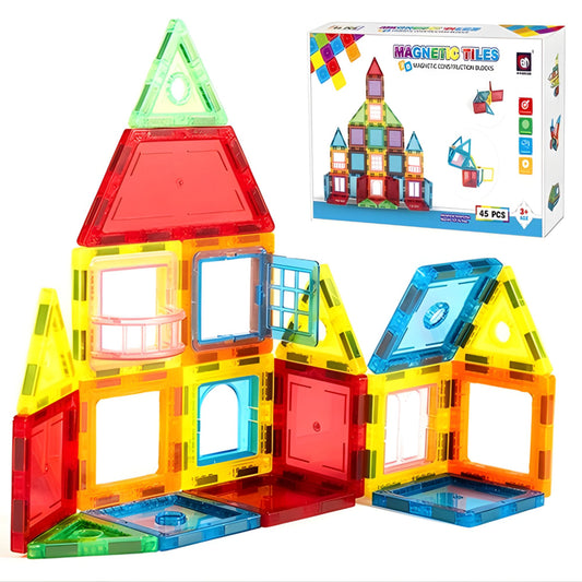Klocki Magnetyczne Konstrukcyjne 3D 45 elementów