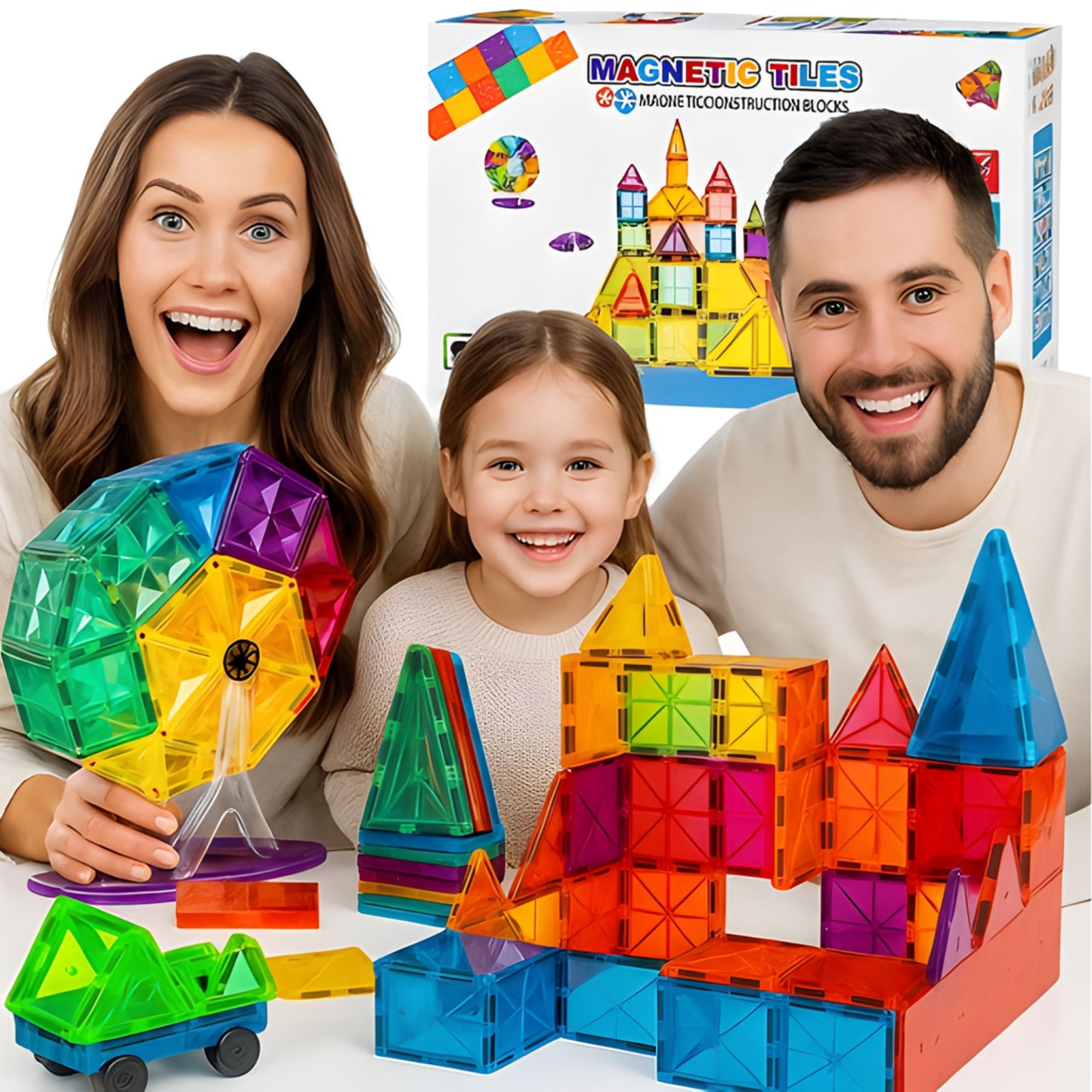 Klocki Magnetyczne Konstrukcyjne 3D 130 elementów