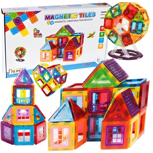 Klocki Magnetyczne Konstrukcyjne 3D 70 elementów